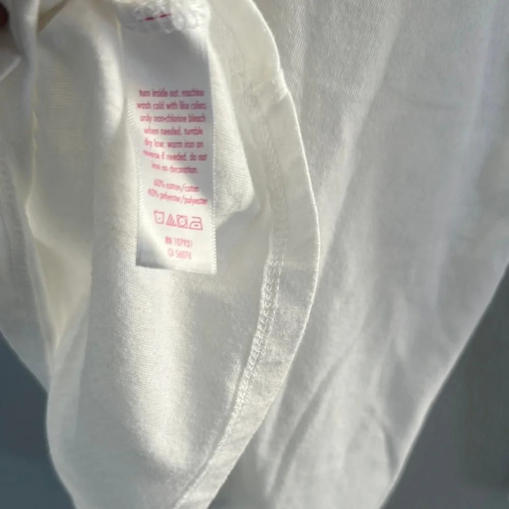 The Children's Place Pink and White Long Sleeve Tee Sequin Graphic 8